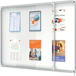 Nobo - Vitrine d'affichage - 18 feuilles A4 - surface magnetique - porte coulissante - 135,2 x 96,7 x 6,3 cm