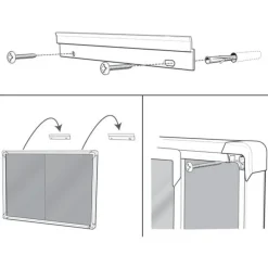Nobo - Vitrine d'affichage - 18 feuilles A4 - surface magnetique - porte coulissante - 135,2 x 96,7 x 6,3 cm
