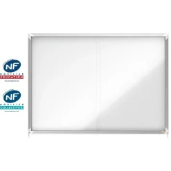 Nobo - Vitrine d'affichage - 18 feuilles A4 - surface magnetique - porte coulissante - 135,2 x 96,7 x 6,3 cm