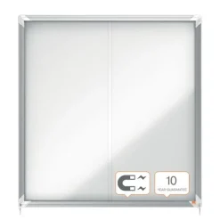 Nobo - Vitrine d'affichage - 12 feuilles A4 - surface magnetique - porte coulissante - 92,2 x 96,7 x 6,3 cm