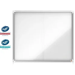 Nobo - Vitrine d'affichage - 15 feuilles A4 - surface magnetique - porte coulissante - 113,7 x 96,7 x 6,3 cm