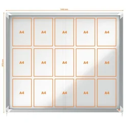 Nobo - Vitrine d'affichage - 15 feuilles A4 - surface magnetique - porte coulissante - 113,7 x 96,7 x 6,3 cm