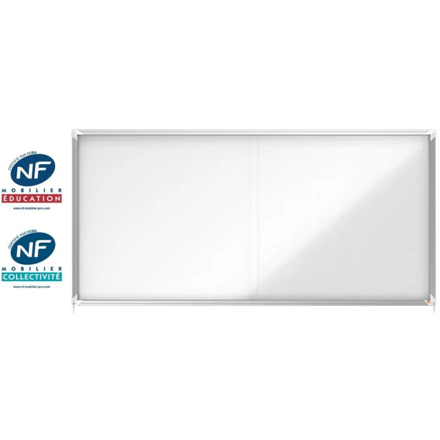 Nobo - Vitrine d'affichage - 27 feuilles A4 - surface magnetique - porte coulissante - 199,7 x 96,7 x 6,3 cm