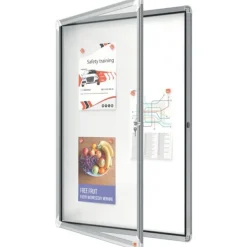 Nobo - Vitrine d'affichage - 9 feuilles A4 - surface magnetique - porte battante - 70,8 x 96,9 x 4,3 cm