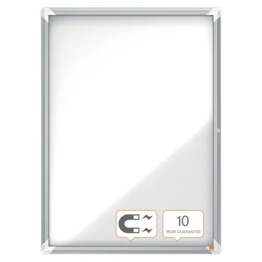 Nobo - Vitrine d'affichage - 9 feuilles A4 - surface magnetique - porte battante - 70,8 x 96,9 x 4,3 cm