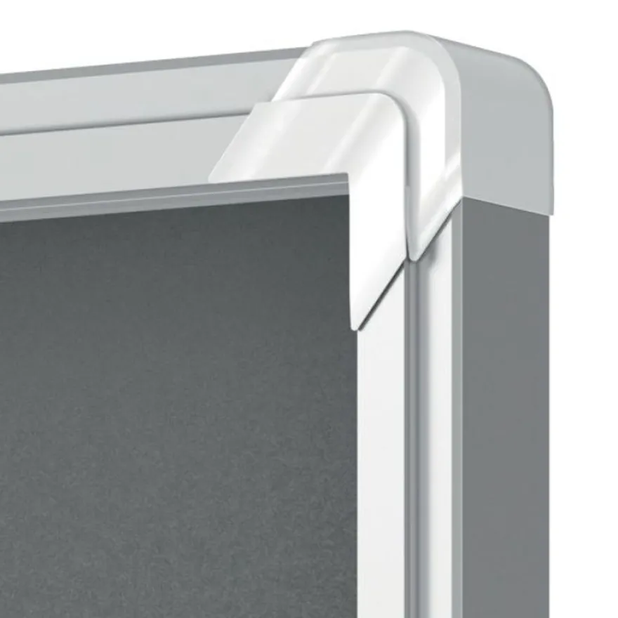 Nobo - Vitrine d'affichage - 8 feuilles A4 - surface en feutre gris - porte battante - 92,3 x 66,7 x 4,3 cm