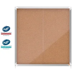 Nobo - Vitrine d'affichage - 12 feuilles A4 - surface liege - porte coulissante - 92,2 x 96,7 x 6,3 cm