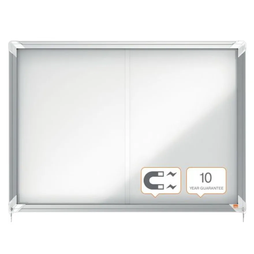 Nobo - Vitrine d'affichage - 8 feuilles A4 - surface magnetique - porte coulissante - 92,2 x 66,5 x 6,3 cm