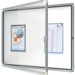 Nobo - Vitrine d'affichage - 8 feuilles A4 - surface magnetique - porte battante - 92,3 x 66,7 x 4,3 cm