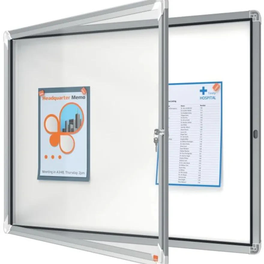 Nobo - Vitrine d'affichage - 8 feuilles A4 - surface magnetique - porte battante - 92,3 x 66,7 x 4,3 cm