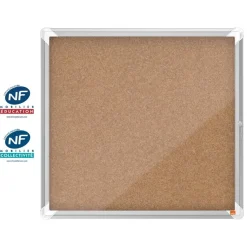 Nobo - Vitrine d'affichage - 6 feuilles A4 - surface liege - porte battante - 70,8 x 66,7 x 4,3 cm