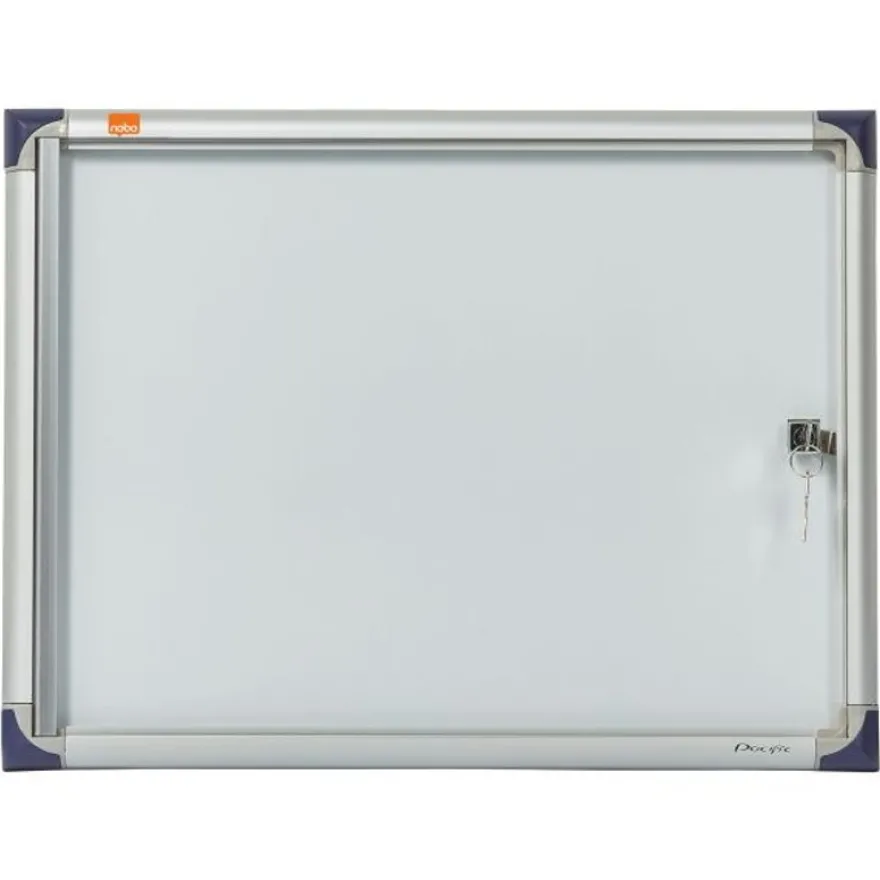 Nobo - Vitrine d'intérieur extra plate - 2 feuilles A4 - surface magnetique - porte battante - 38,5 x 50,5 x 2,5 cm