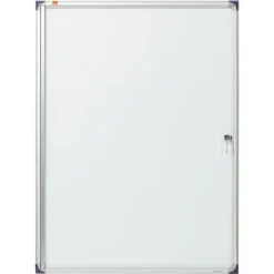 Nobo - Vitrine d'intérieur extra plate - 9 feuilles A4 - surface magnetique - porte battante - 73 x 98 x 2,5 cm