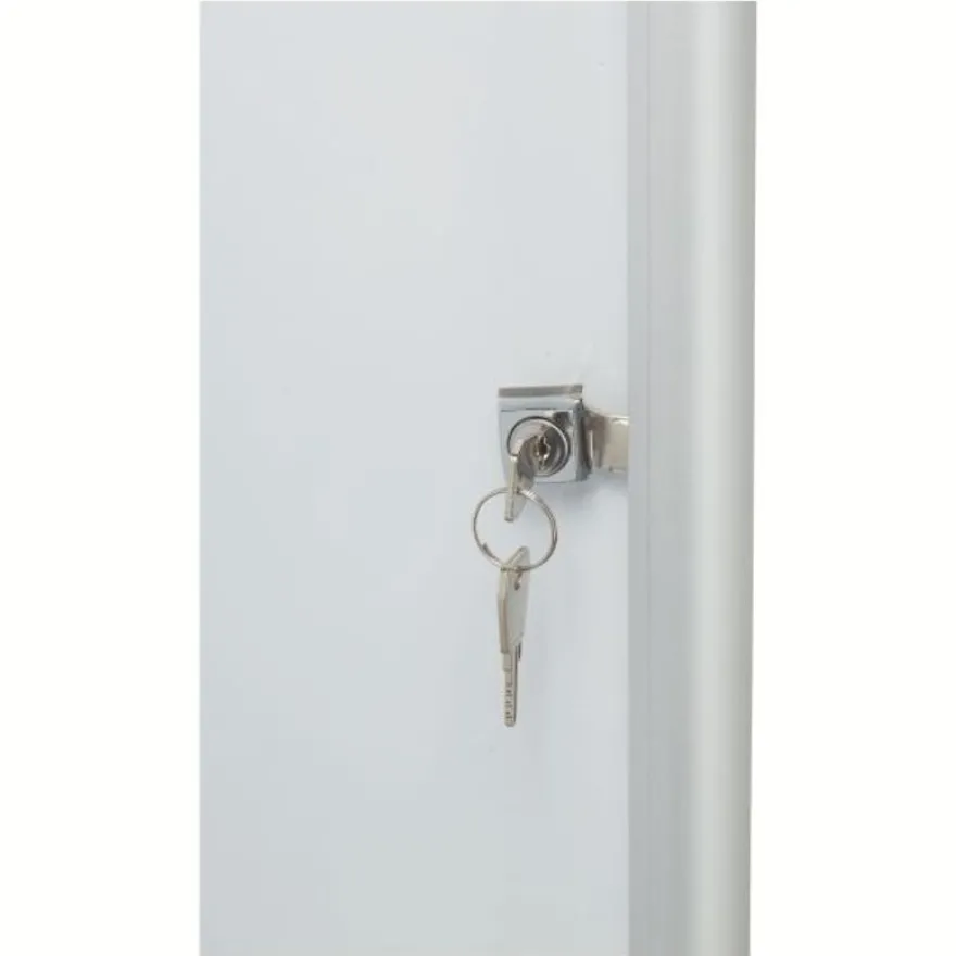 Nobo - Vitrine d'intérieur extra plate - 9 feuilles A4 - surface magnetique - porte battante - 73 x 98 x 2,5 cm
