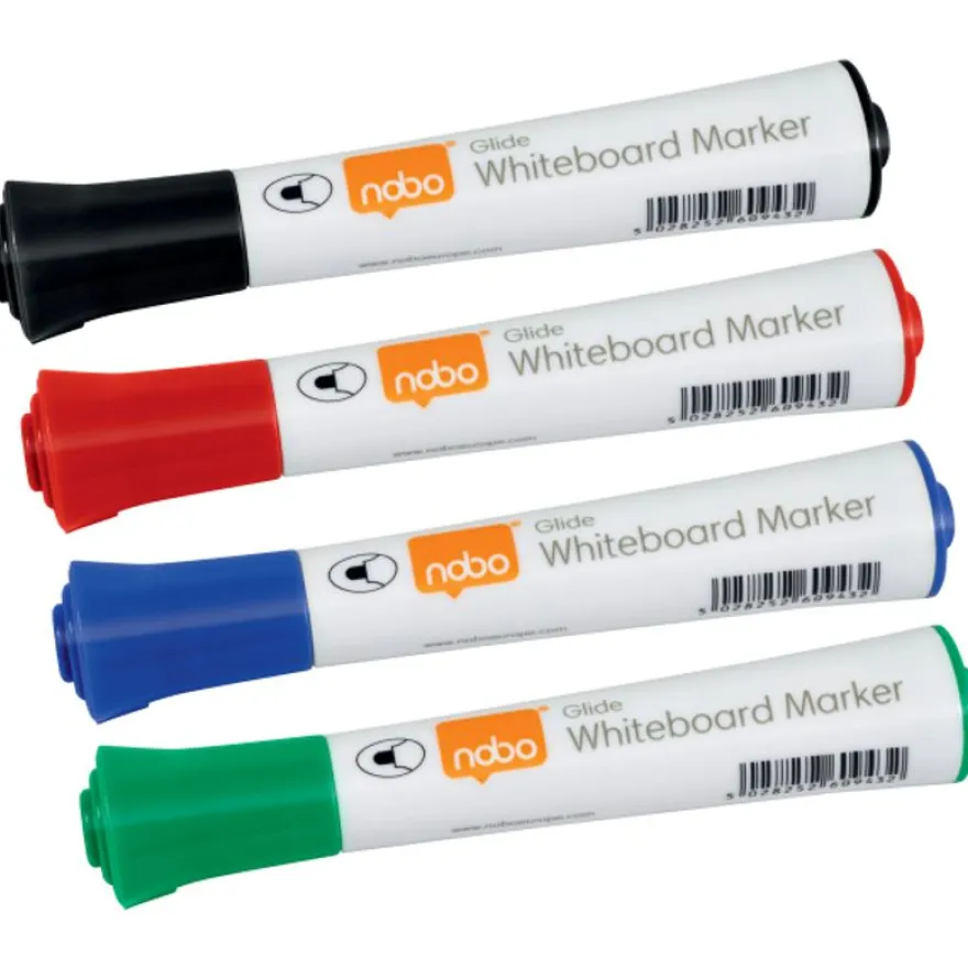 Nobo Glide - marqueur - couleurs assorties (pack de 4)