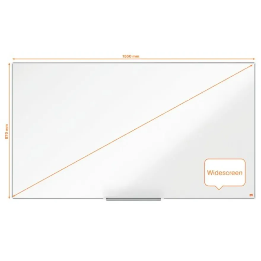 Nobo Impression Pro - Tableau blanc émaillé - magnétique - 155 x 87 cm