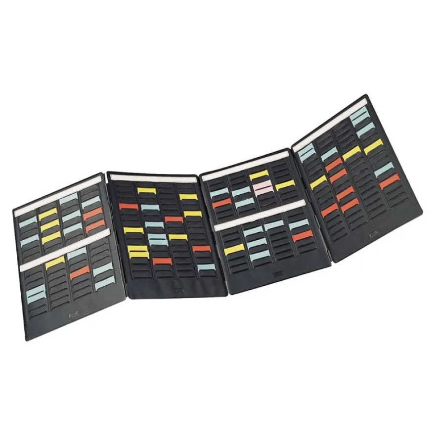 Nobo Mini - Planning portatif à fiches T - 4 volets - 24 x 31 cm