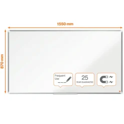 Nobo Premium Plus Widescreen - Tableau blanc émaillé - magnétique - 155 x 87 cm