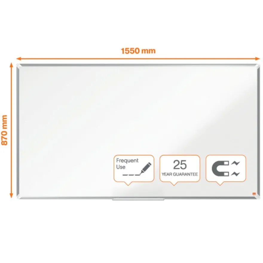 Nobo Premium Plus Widescreen - Tableau blanc émaillé - magnétique - 155 x 87 cm