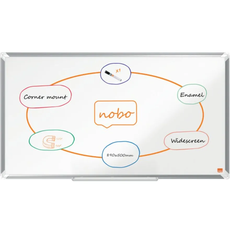 Nobo Premium Plus Widescreen - Tableau blanc émaillé - magnétique - 89 x 50 cm