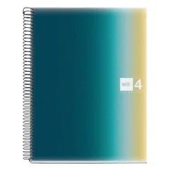 Notebook Aurora, Couverture souple, A4, quadrillage 5x5 mm, 120 feuilles de 4 couleurs, Miquelrius, Iceland.