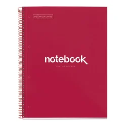 Notebook Emotions, Couverture rigide, A4, quadrillage 5x5 mm, 80 feuilles de 1 couleur, Miquelrius, Rouge.