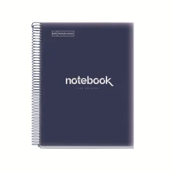 Notebook Emotions, Couverture souple, A4, séyès, 80 feuilles de 1 couleur, Miquelrius, Marine.