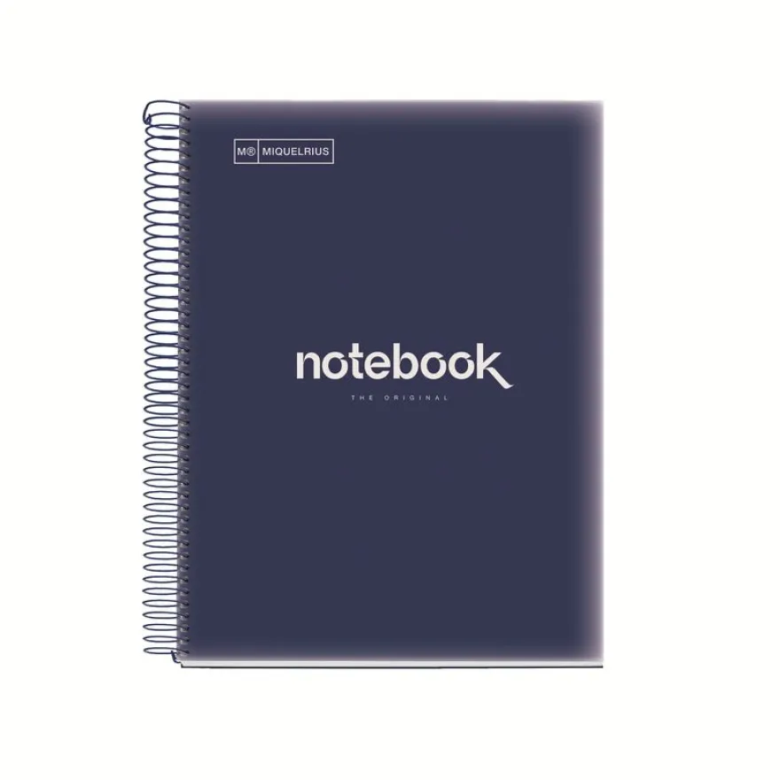 Notebook Emotions, Couverture souple, A4, séyès, 80 feuilles de 1 couleur, Miquelrius, Marine.