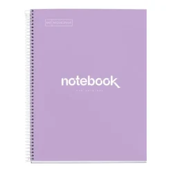 Notebook Emotions, Couverture rigide, A4, quadrillage 5x5 mm, 80 feuilles de 1 couleur, Miquelrius, Lavande.