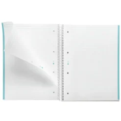 Notebook Emotions, Couverture rigide, A4, lignes horizontales 7 mm, 80 feuilles de 1 couleur, Miquelrius, Bleu Ciel.
