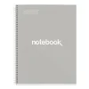 Notebook Emotions, Couverture rigide, A4, lignes horizontales 7 mm, 80 feuilles de 1 couleur, Miquelrius, Gris.