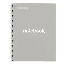 Notebook Emotions, Couverture rigide, A4, lignes horizontales 7 mm, 80 feuilles de 1 couleur, Miquelrius, Gris.