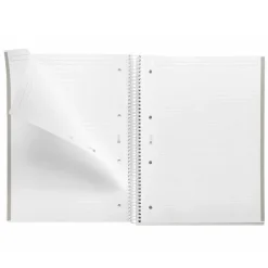 Notebook Emotions, Couverture rigide, A4, lignes horizontales 7 mm, 80 feuilles de 1 couleur, Miquelrius, Gris.
