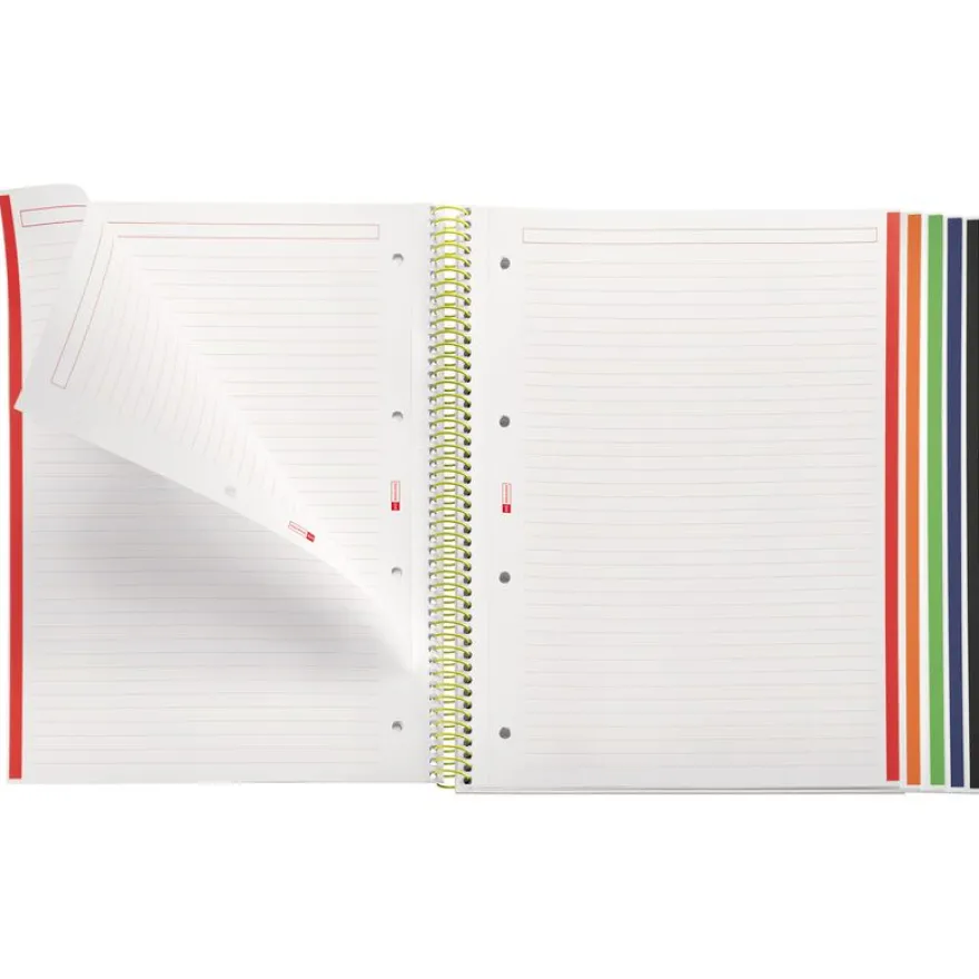 Notebook Emotions, Couverture souple, A4, lignes horizontales 7 mm, 120 feuilles de 5 couleurs, Miquelrius, Lime.