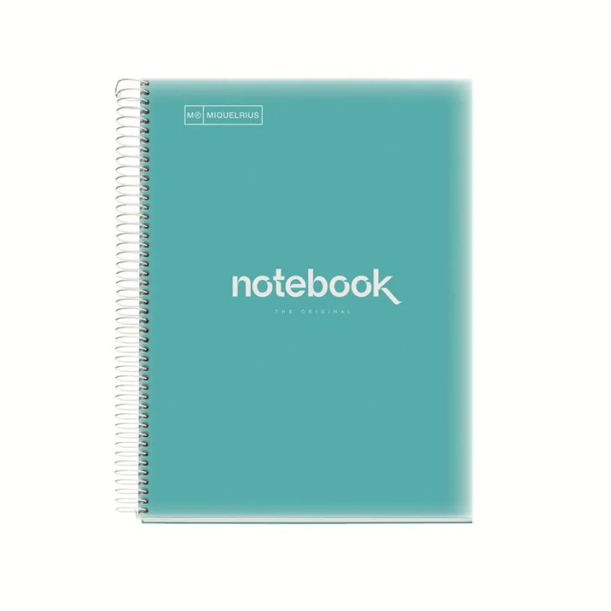 Notebook Emotions, Couverture souple, A4, séyès, 80 feuilles de 1 couleur, Miquelrius, Bleu Ciel.