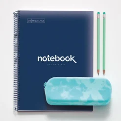 Notebook Emotions, Couverture souple, A4, lignes horizontales 7 mm, 120 feuilles de 5 couleurs, Miquelrius, Bleu Marine.