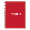 Notebook Emotions, Couverture souple, A4, quadrillage 5x5 mm, 80 feuilles de 1 couleur, Miquelrius, Rouge.