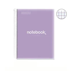 Notebook Emotions, Couverture souple, A4, séyès, 80 feuilles de 1 couleur, Miquelrius, Lilas.