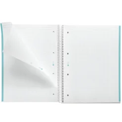 Notebook Emotions, Couverture souple, A4, quadrillage 5x5 mm, 80 feuilles de 1 couleur, Miquelrius, Bleu Ciel.