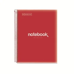 Notebook Emotions, Couverture souple, A4, séyès, 80 feuilles de 1 couleur, Miquelrius, Rouge.