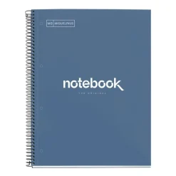 Notebook Emotions, Couverture rigide, A4, quadrillage 5x5 mm, 80 feuilles de 1 couleur, Miquelrius, Marine.