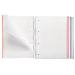 Notebook Emotions, Couverture souple, A4, lignes horizontales 7 mm, 120 feuilles de 5 couleurs, Miquelrius, Turquoise.