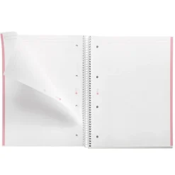 Notebook Emotions, Couverture rigide, A4, lignes horizontales 7 mm, 80 feuilles de 1 couleur, Miquelrius, Rose.