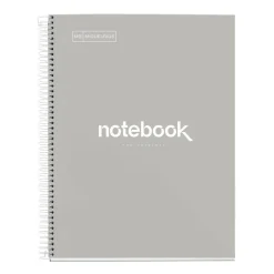 Notebook Emotions, Couverture rigide, A4, lignes horizontales 7 mm, 120 feuilles de 5 couleurs, Miquelrius, Gris.