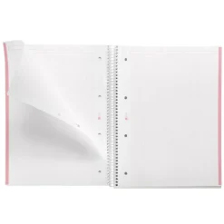 Notebook Emotions, Couverture souple, A4, quadrillage 5x5 mm, 80 feuilles de 1 couleur, Miquelrius, Rose.