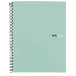 Notebook The Original, Couverture rigide, A4, lignes horizontales, 80 feuilles de 1 couleur, Miquelrius, Aqua.