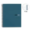 Notebook The Original, Couverture rigide, A5, lignes horizontales, 80 feuilles de 1 couleur, Miquelrius, Océan.
