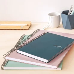 Notebook The Original, Couverture rigide, A5, lignes horizontales, 80 feuilles de 1 couleur, Miquelrius, Océan.