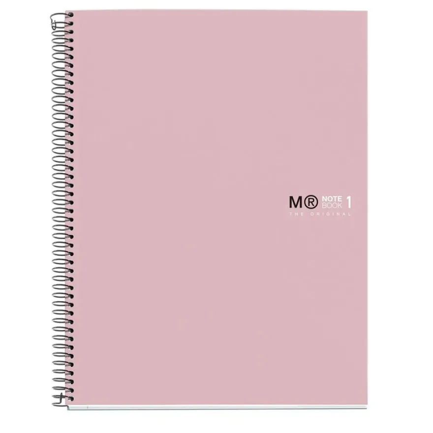 Notebook The Original, Couverture rigide, A5, lignes horizontales, 80 feuilles de 1 couleur, Miquelrius, Sable.