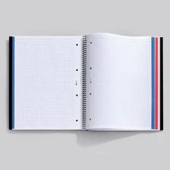 Notebook The Original, Couverture souple, A4, quadrillage 5x5 mm + Lisse, 120 feuilles de 2 couleurs, Miquelrius, Noir, Professionnel.
